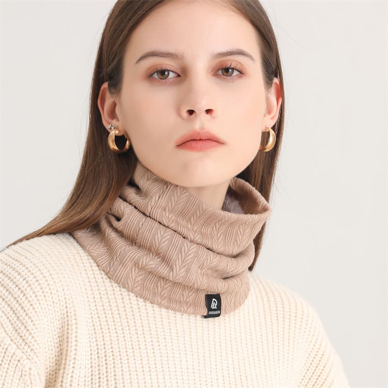 Cachecóis de Inverno Tricotados para Mulheres e Homens, Cachecol Espesso e Quente, Cachecol de Pescoço Alto. -----