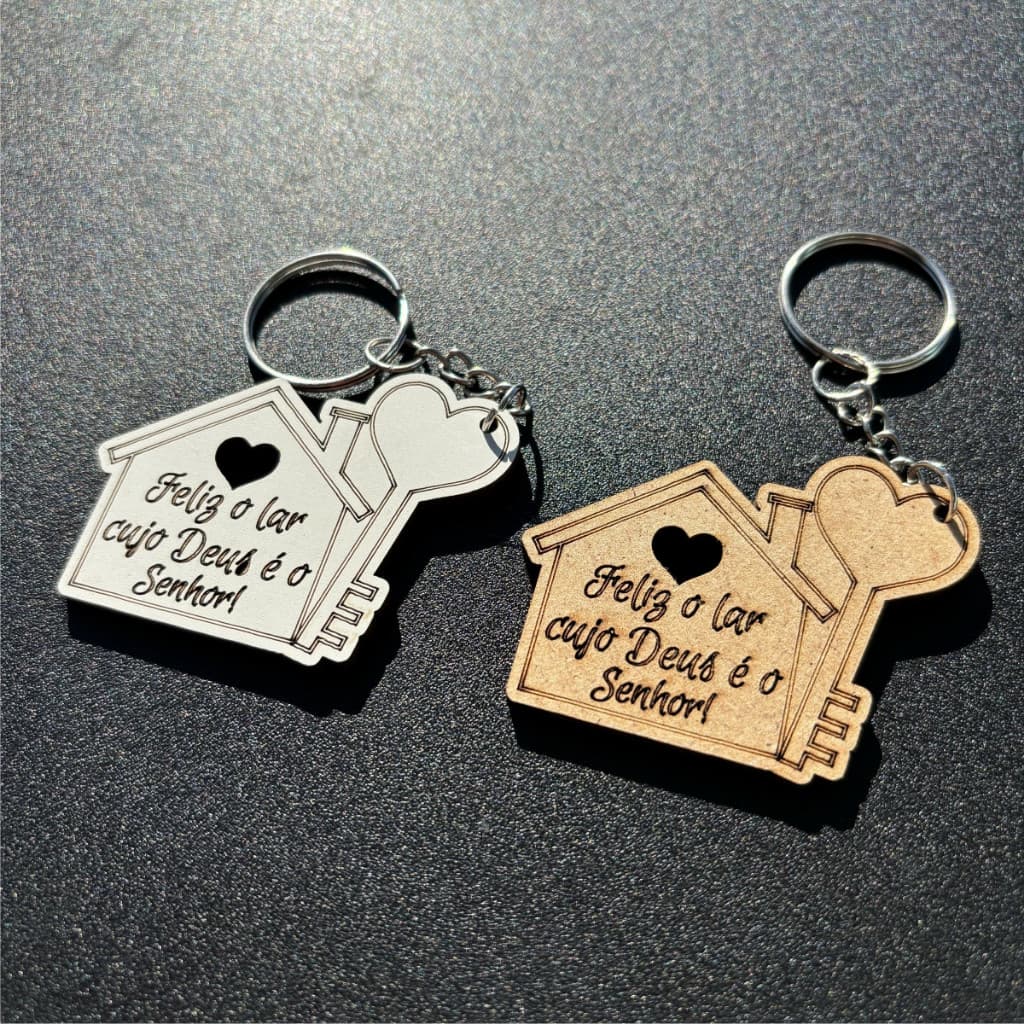 Chaveiro Personalizado Lembrancinha Religiosa em MDF 3mm • Corte a Laser • Casa Decorativa