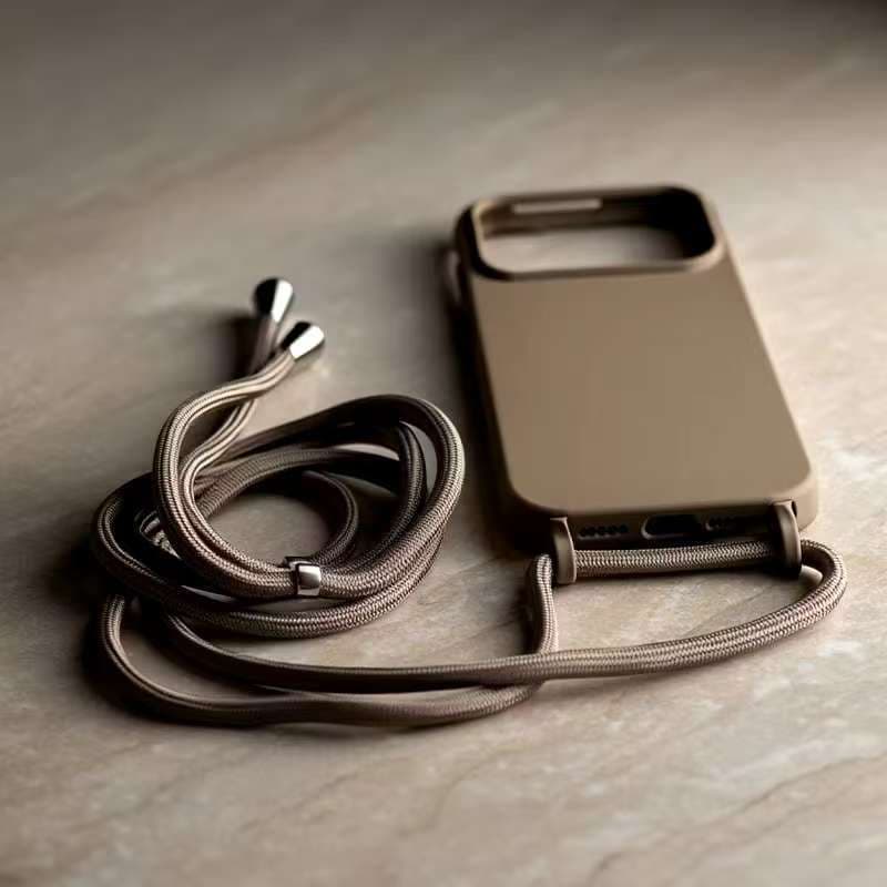 Capa Luxuosa com Cordão - Protetor de Camada Superior Macia para iPhone 17/13/11/15/16 promax