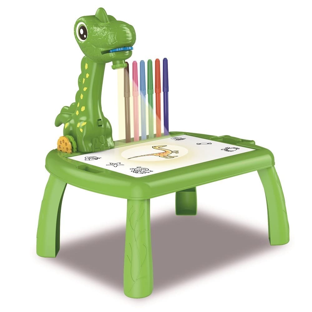 Mesinha Projetora Dinossauro com Canetinhas e Bloquinho- 24 imagens- Zoop Toys