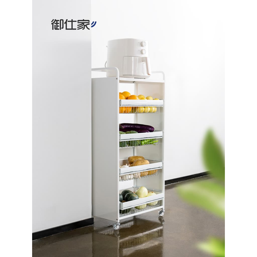 Yushijia cozinha Rack de vegetais cesta de frutas carrinho móvel piso de armazenamento tipo gaveta multicamadas