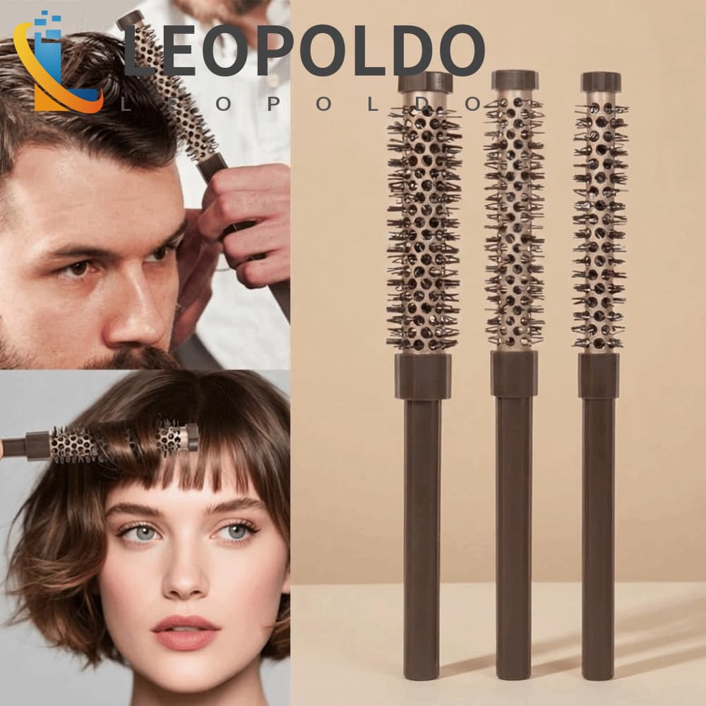 LEOPOLDO 3 Unidades De Escova De Ondulação De Cabelo Em Barril , Pente De Estilo Encaracolado Com Resistência À Temperat