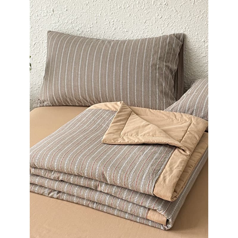 Langsha Algodão Fio-tingido Jacquard Algodão Lavado Verão Colcha Fresca Conjunto de Quatro Peças Puro Algodão Ar Condici