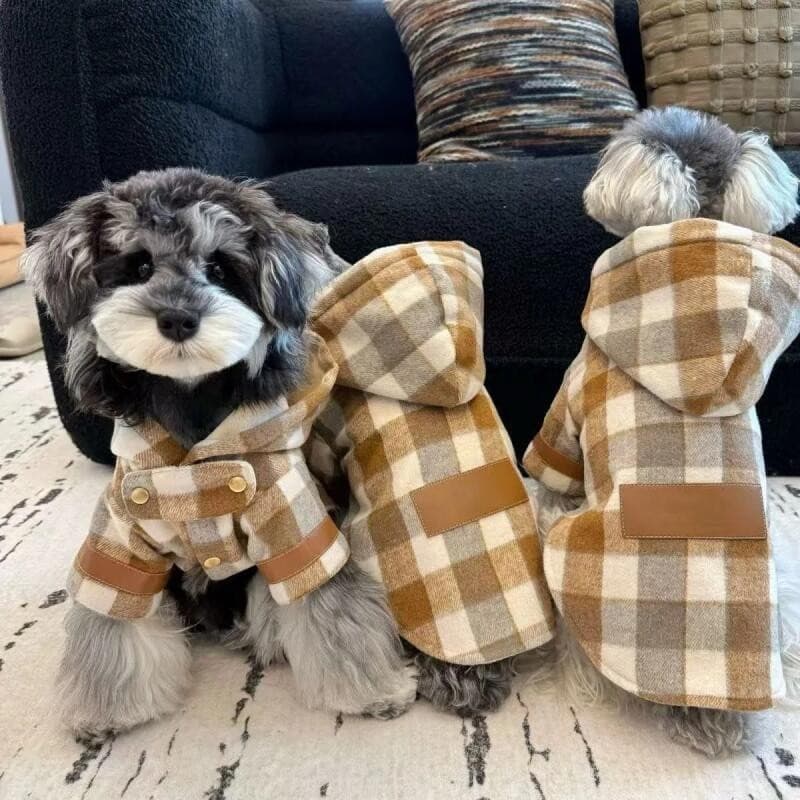 Animal De Estimação Outono E Inverno Com Capuz Casaco De Lã Cão Quente Grosso Teddy Roupas De Cachorro