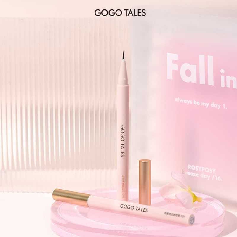 GOGO TALES GOGO Dance Slim Delineador Natural Deitado Bicho da Seda Cílios Inferiores Caneta Delineadora Líquida Marrom