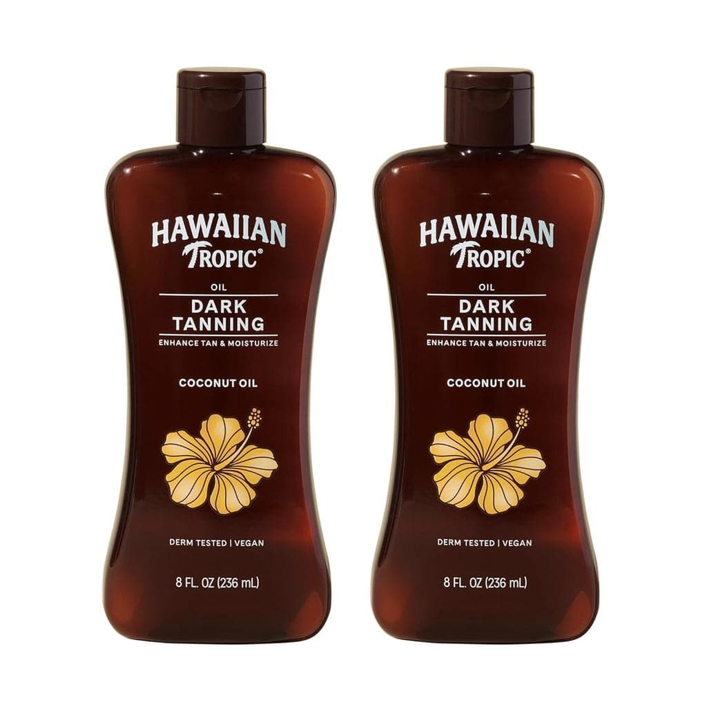 Óleo Bronzeador Tropical Havaiano, 8 fl oz | Óleo corporal hidratante com manteiga de cacau, protetor solar, 8 onças por