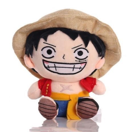 Novidade - Brinquedo de Pelúcia Luffy 20cm - One Piece Roronoa Zoro, Nami, Sanji, Usopp, Shanks, Tony Chopper, Presente