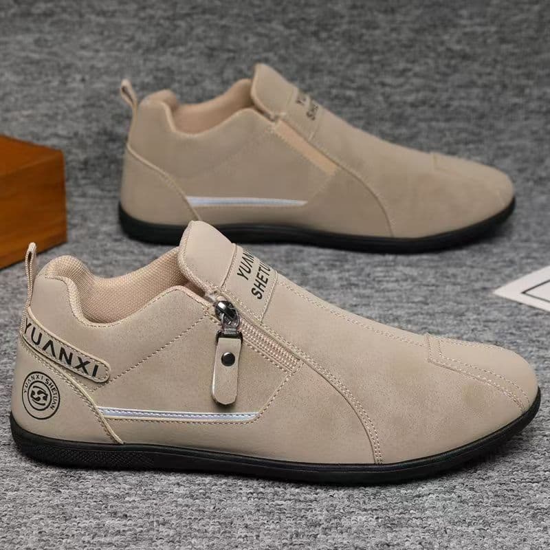 Anti-deslizamento zíper moda sapatos casuais inverno baixo-Top sapatos masculinos All-Match esportes quente na moda sapa