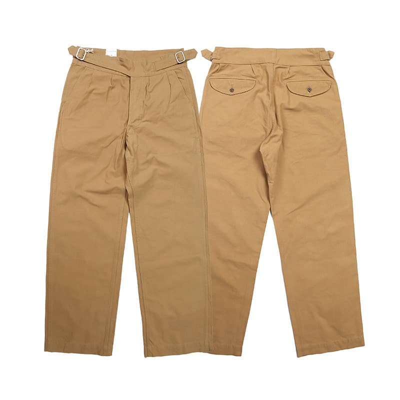 NÃO ESTOQUE Solto Retro Militar Gurger Calças Cáqui Homens Calças Soltas Cáqui Bermu Calças Médias Grandes Homens