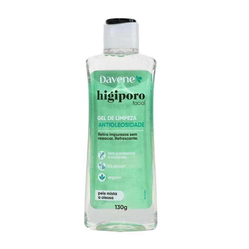 Gel de Limpeza Higiporo Pele Mista a Oleosa 130ml - Davene