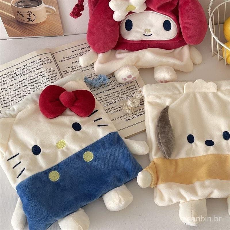 [largeloohg] Sanrio Hello Kitty Melody Pochacco Bolsa De Armazenamento Desenhos Animados Maquiagem Diversos Organizar Sa