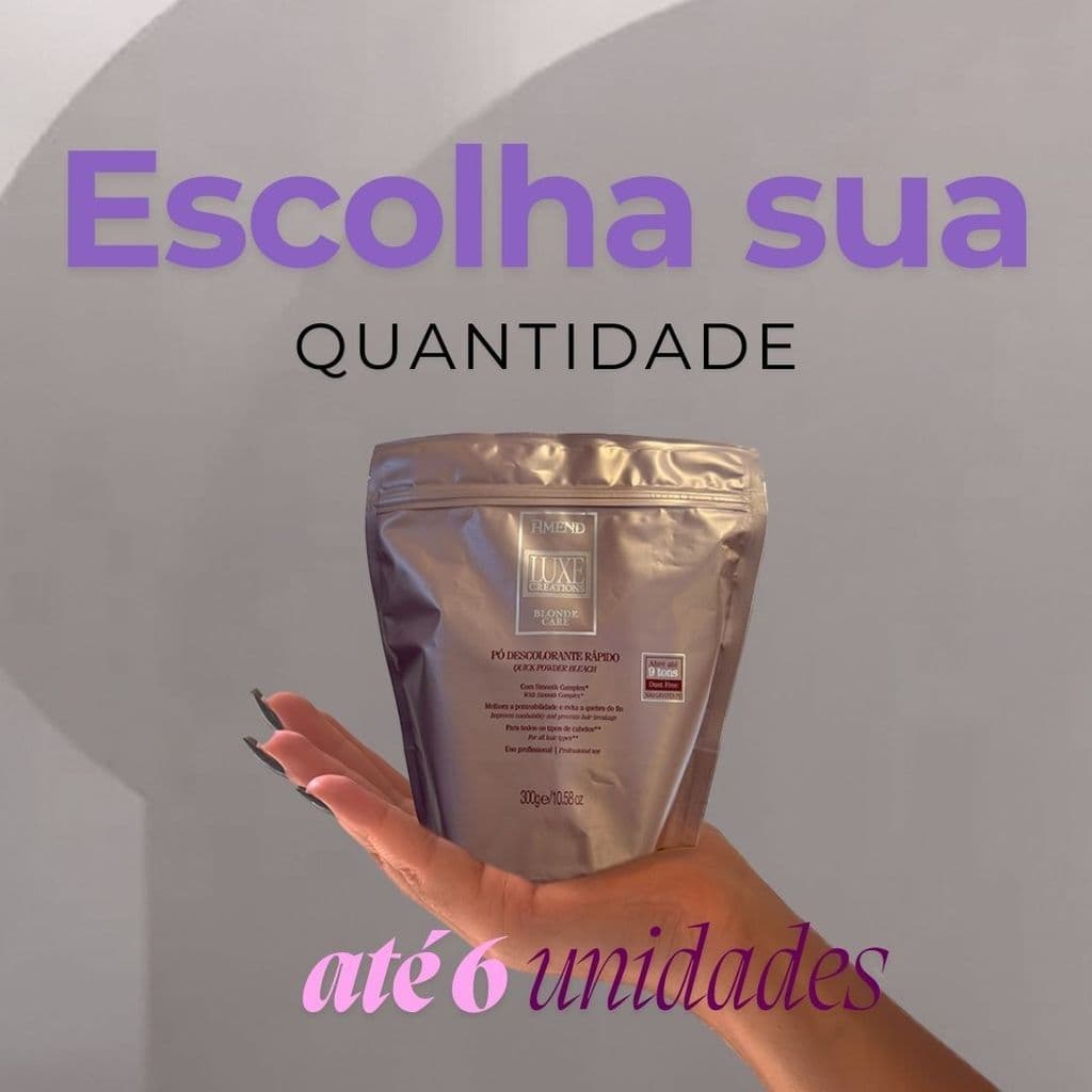 Pó Descolorante Amend Luxe Blonde Care 300g – Escolha a Quantidade: 2,3 ou Mais Unidades!
