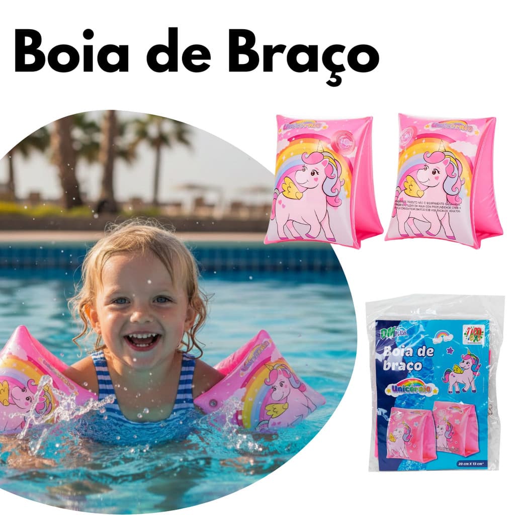 Boia de Braço Infantil Menina Menino Verão Praia Piscina