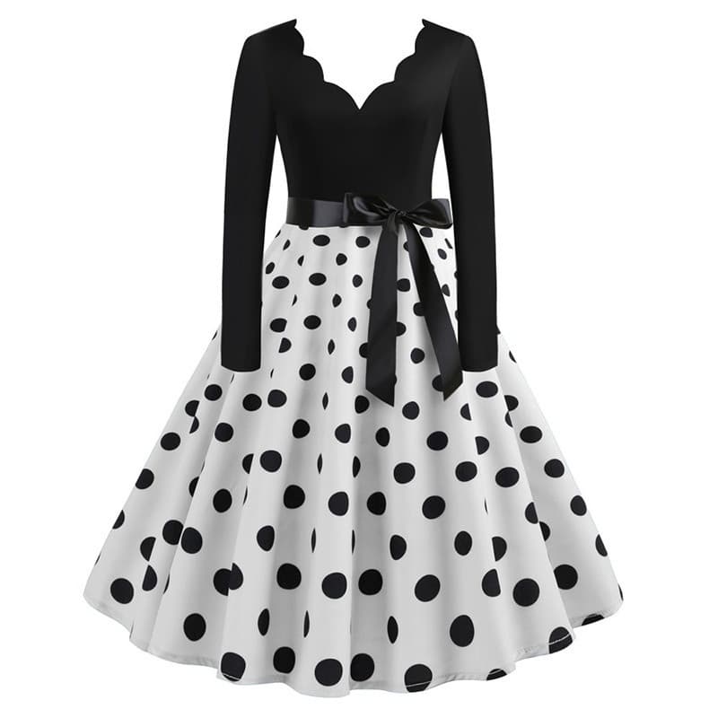 Novo vestido de festa vintage de manga comprida para mulheres, com estampas de notas musicais, estilo rock, 2026.   ZL6T