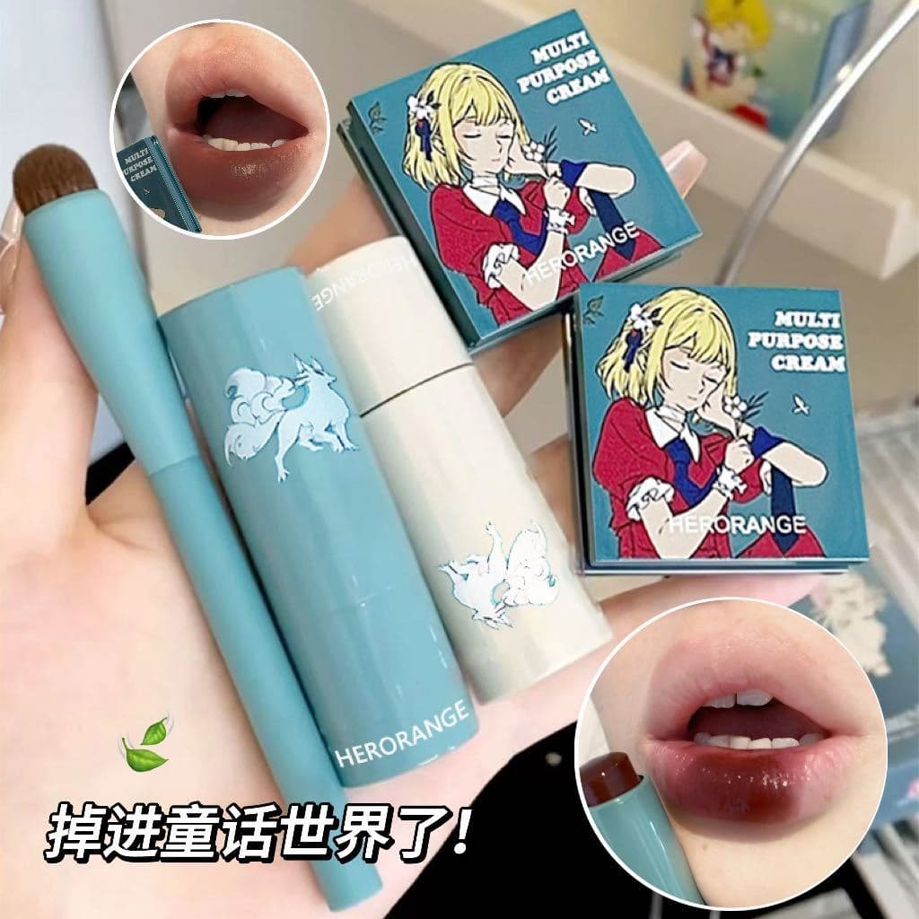 Série Huaxian!De volta aos 2.000...Dream Core Feeling Novo Produto Multiuso Creme Batom Stick Outono Inverno Diário All-