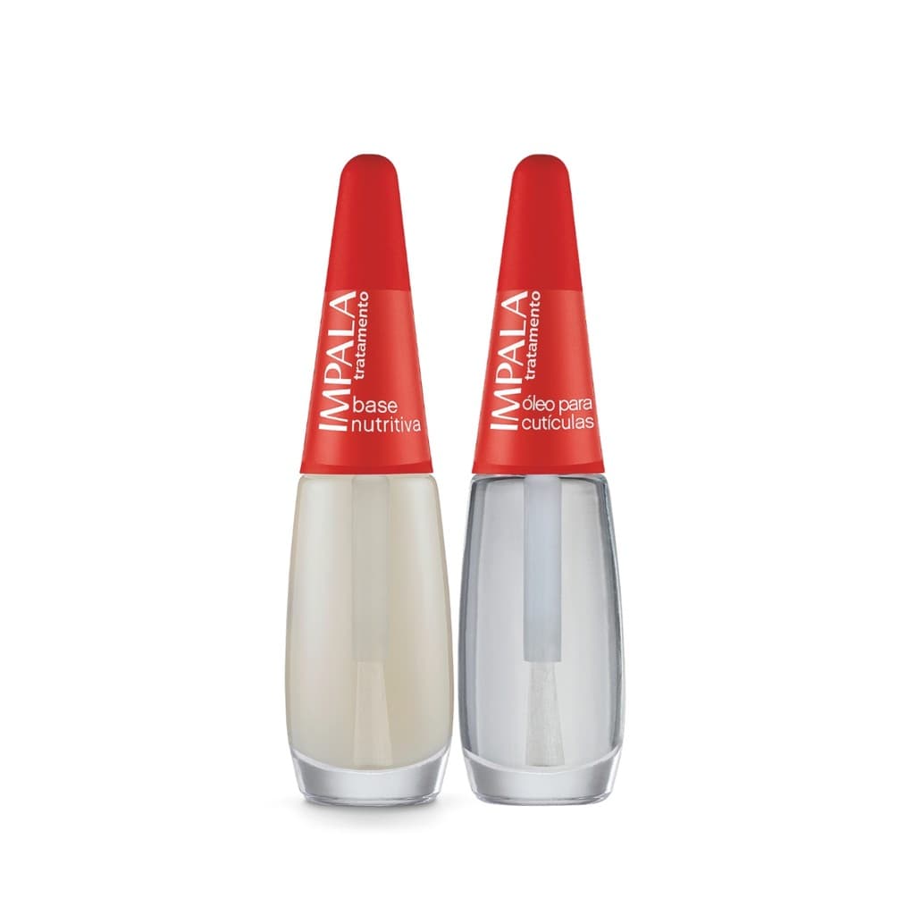 Kit Esmalte Base Nutritiva E Óleo Cutícula Tratamento Impala