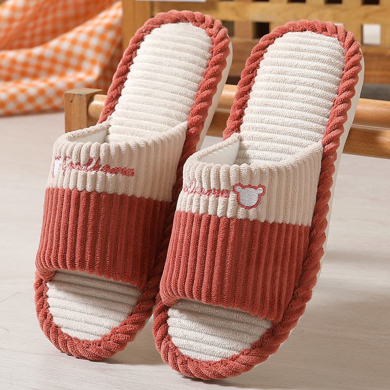 Chinelos Femininos para Casa, Chinelos Masculinos Silenciosos para Interior B3JZ