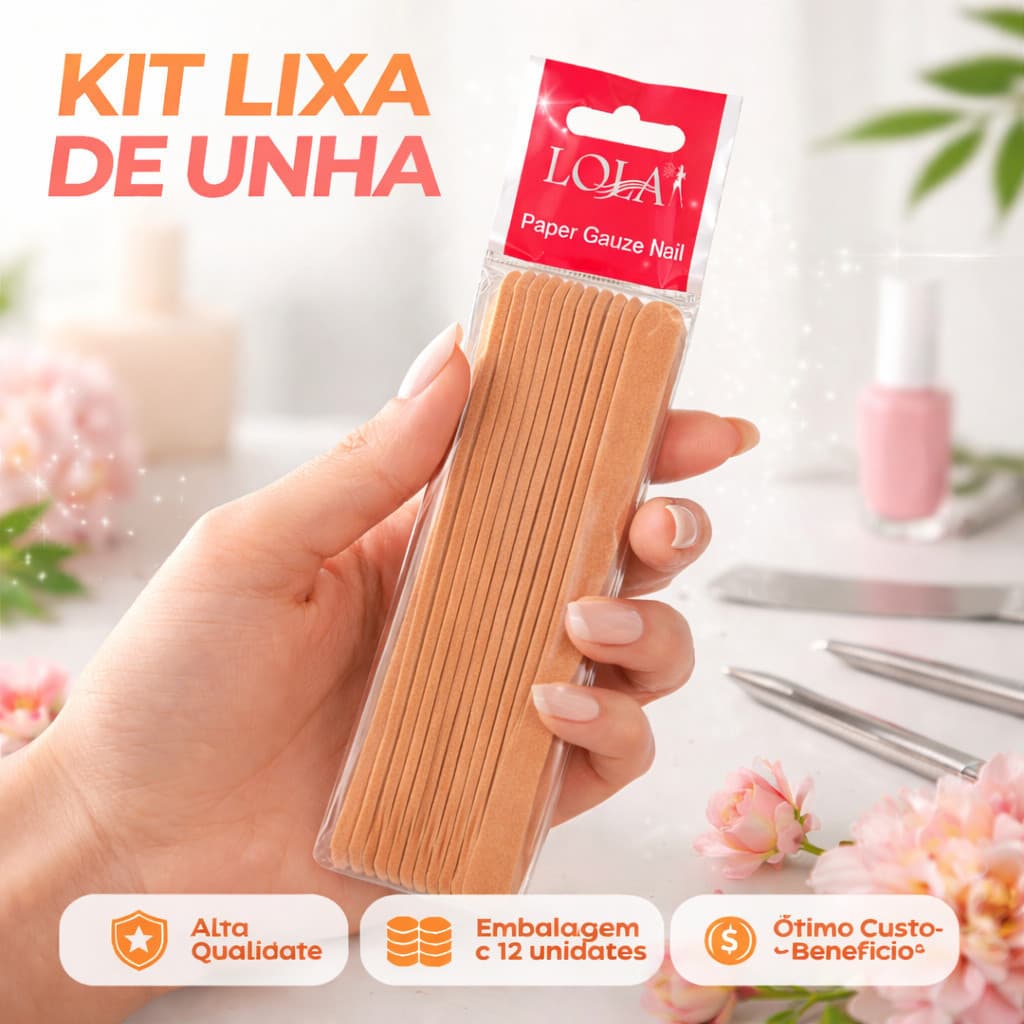 Lixa De Unha Style Ação Parda Big 16cm - Pacote Com 12 Unidades Profissional