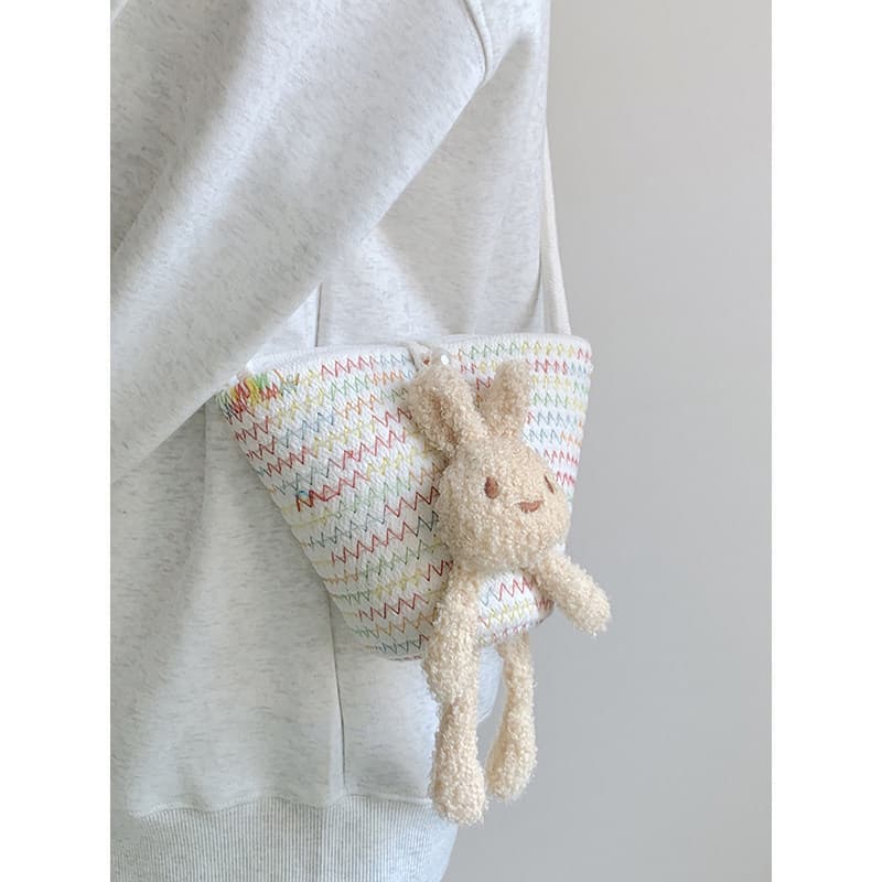 bolsa transversal feminino bolsa femenina Bolsa feminina urso fofo verão férias bolsa de palha