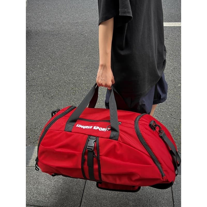 EPSIN Bolsa de viagem de grande capacidade unissex Academia Bolsa esportiva ao ar livre Bolsa preta Casual