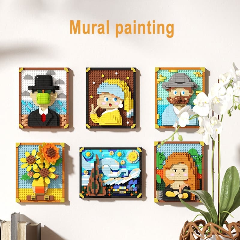 Pinturas Mundialmente Famosas , Porta-Retratos , Blocos De Empilhamento , Montagem De Brinquedos , Partículas , Meninos