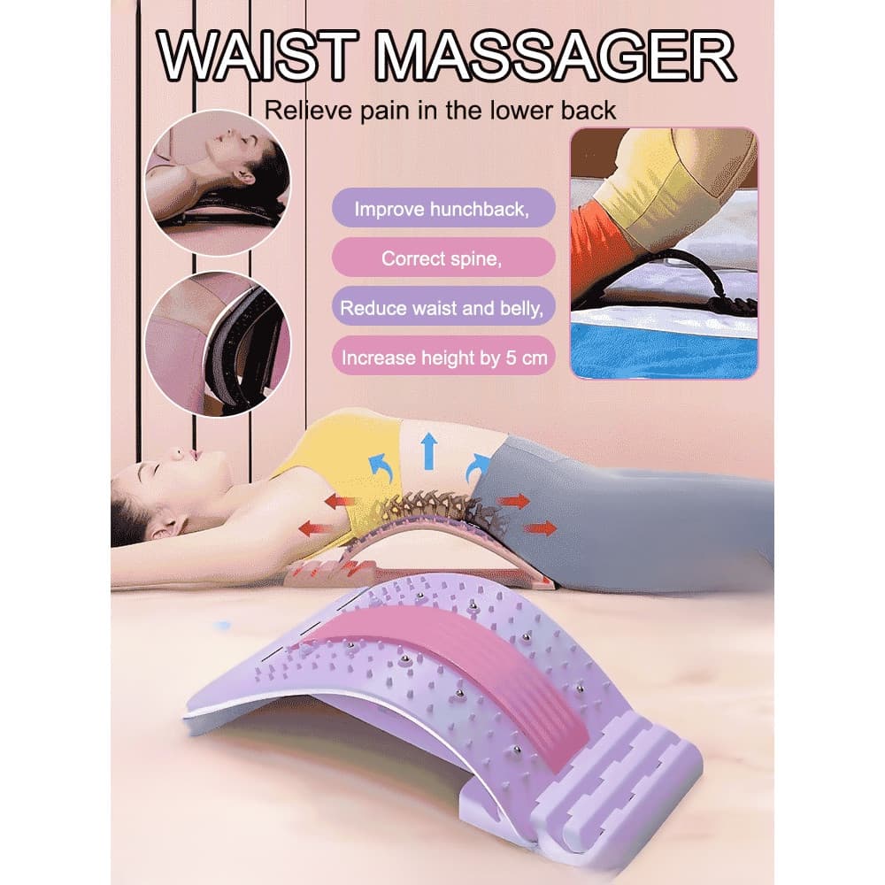 Massageador Relaxante Multifuncional Curvatura Livremente Ajustável Ímã Acupuntura Stretch Confiável Treinamento Nas Cos