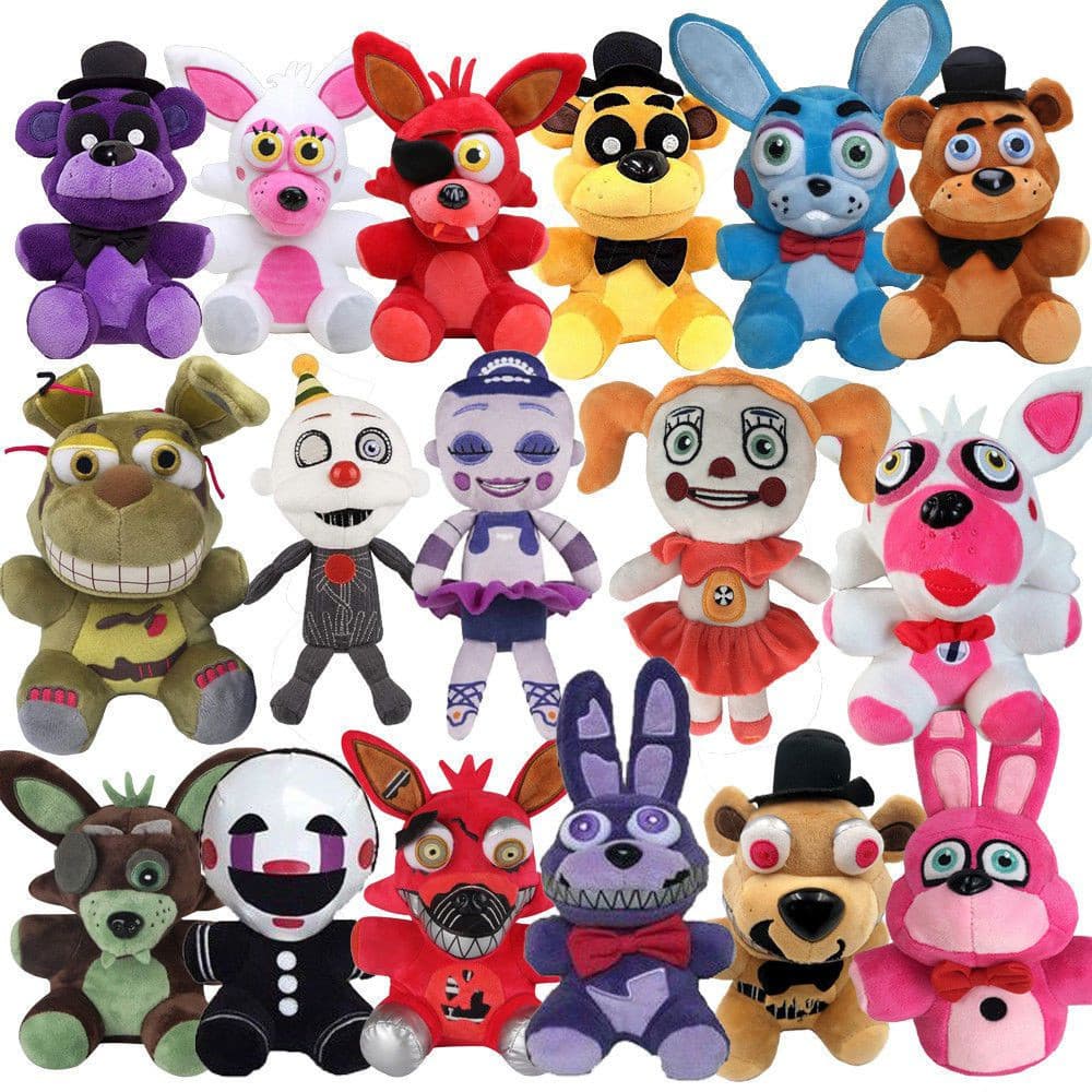 FNAF Cinco Noites No Pesadelo Freddy's Fredbear Foxy Bonnie Brinquedos De Pelúcia Macia Kids