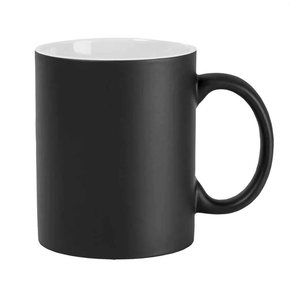 Caneca de Cerâmica Mágica Preto Fosco para Sublimação - 325ml