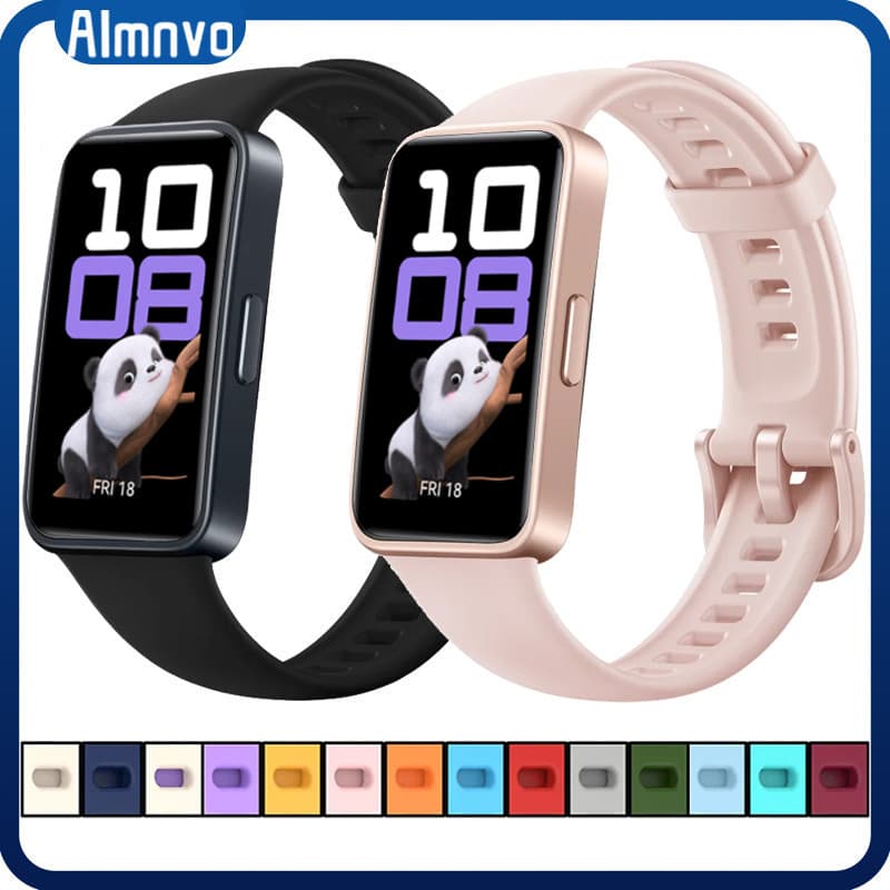 Pulseira Strap De Silicone Para Relógio Smartwatch Huawei Band 10 9 8 7 6/NFC/ 6 Pro/Honor Band 6 7 Band Acessórios