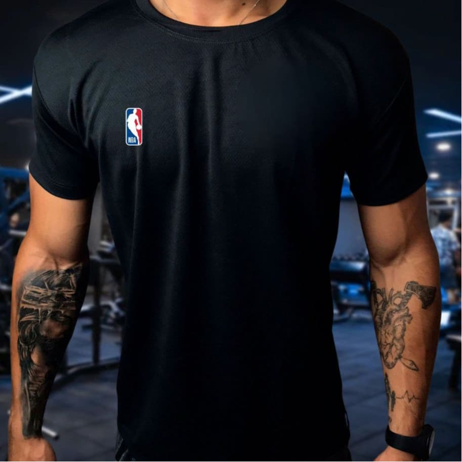 Camisa Dry-Fit Masculina - NBA 01- Academia Corrida Crossfit Skate Basquete, Treino