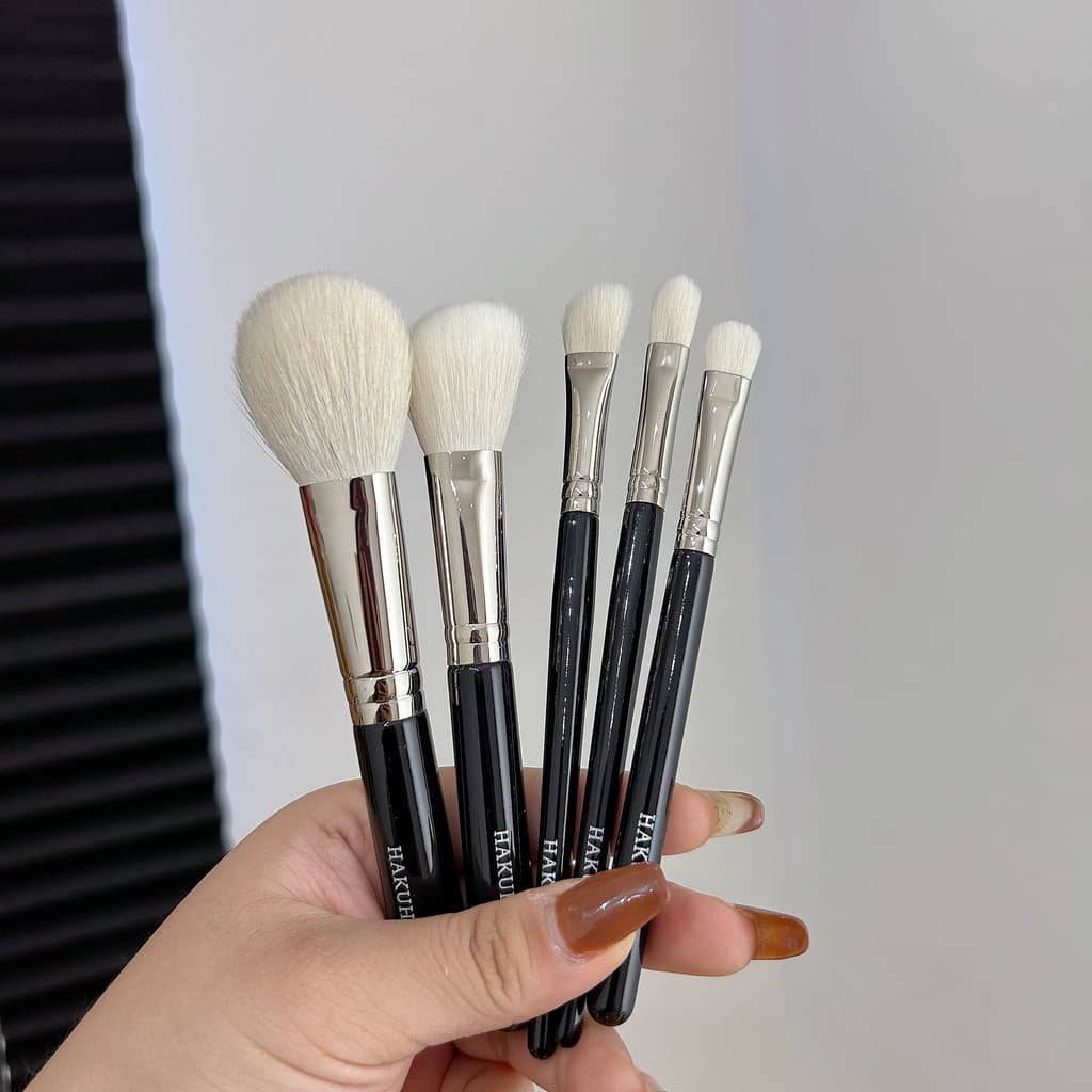 Bai Fengtang Conjunto de pincéis de maquiagem Pincel de pó solto Pincel de Blush Pincel de destaque Pincel de sombra Pin