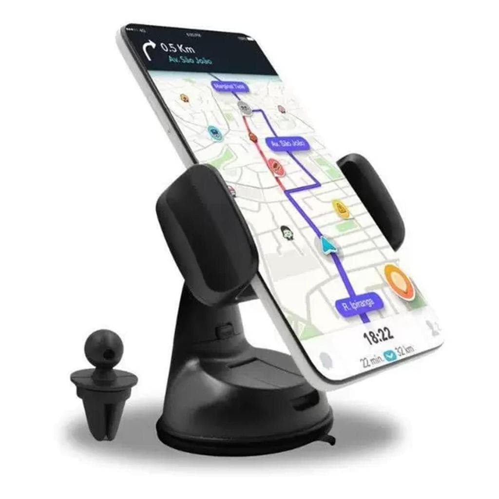 Suporte Para Celular Veicular 2x1 Vidro Painel Saída de AR Carro