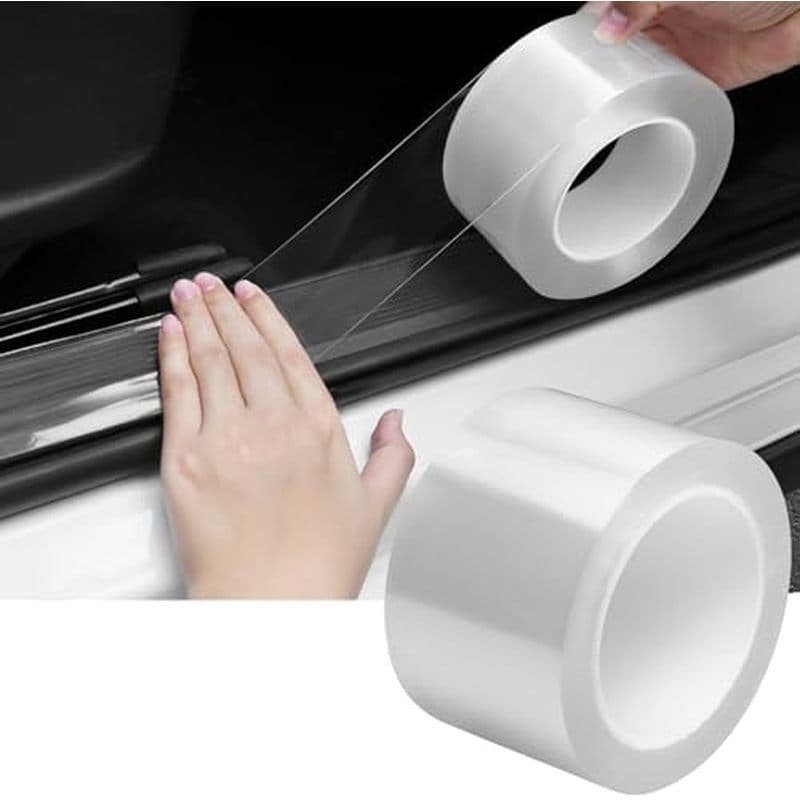 Protetor De Soleira De Porta De Carro DGSL , Filme De Fibra De Carbono 5D De 2.7 Pol . x 33 Pés Envoltório Automotivo De