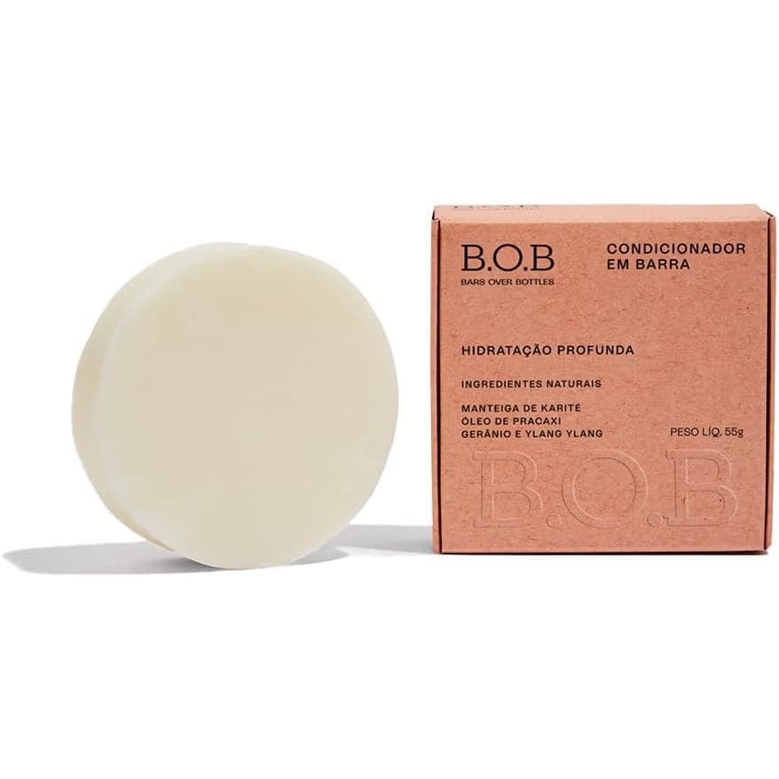Condicionador Sólido B.O.B Hidratação Profunda Natural 55g Cabelos Secos Vegano