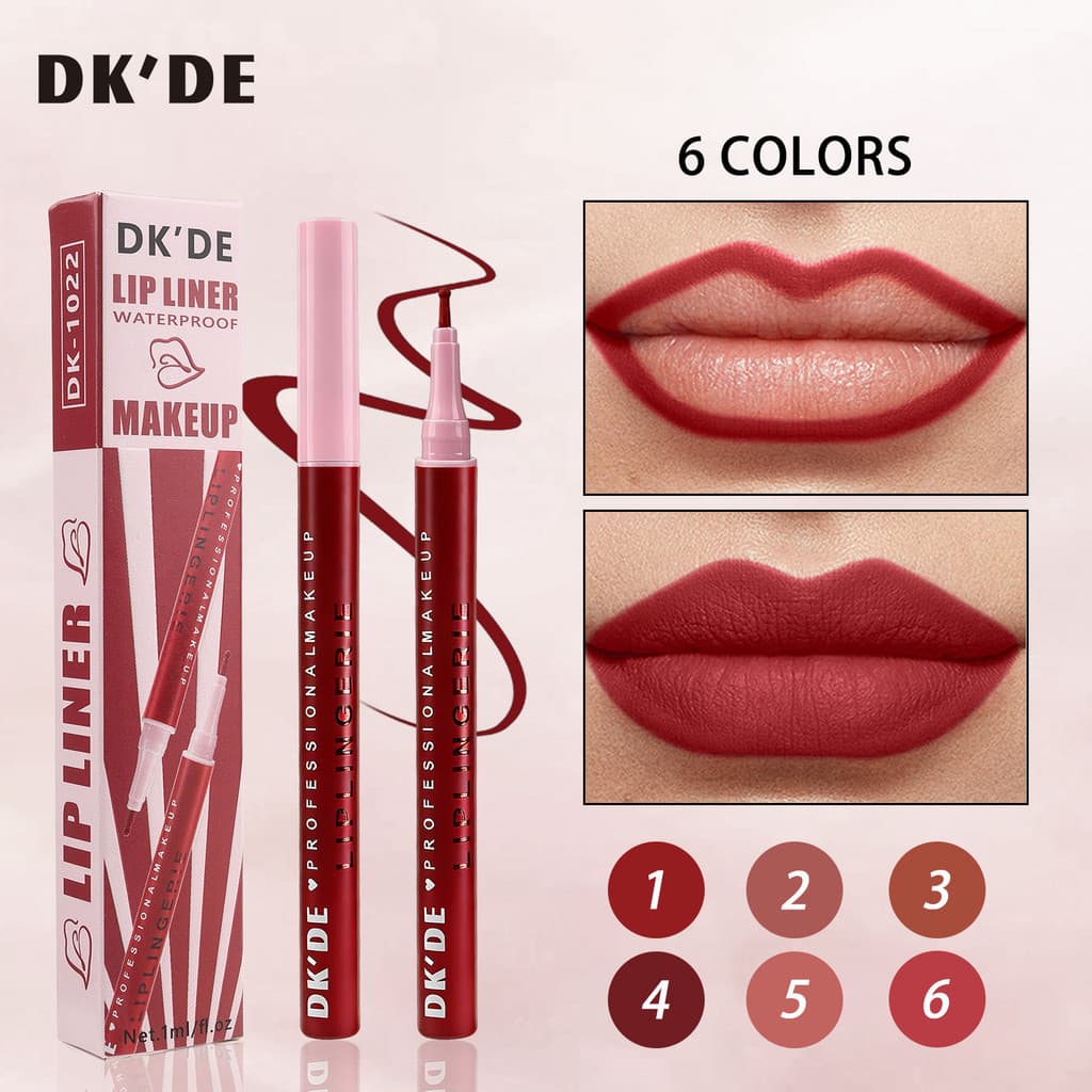 6 cores delineador labial Natural de longa duração à prova d'água contorno tridimensional foco suave cor de aparência se