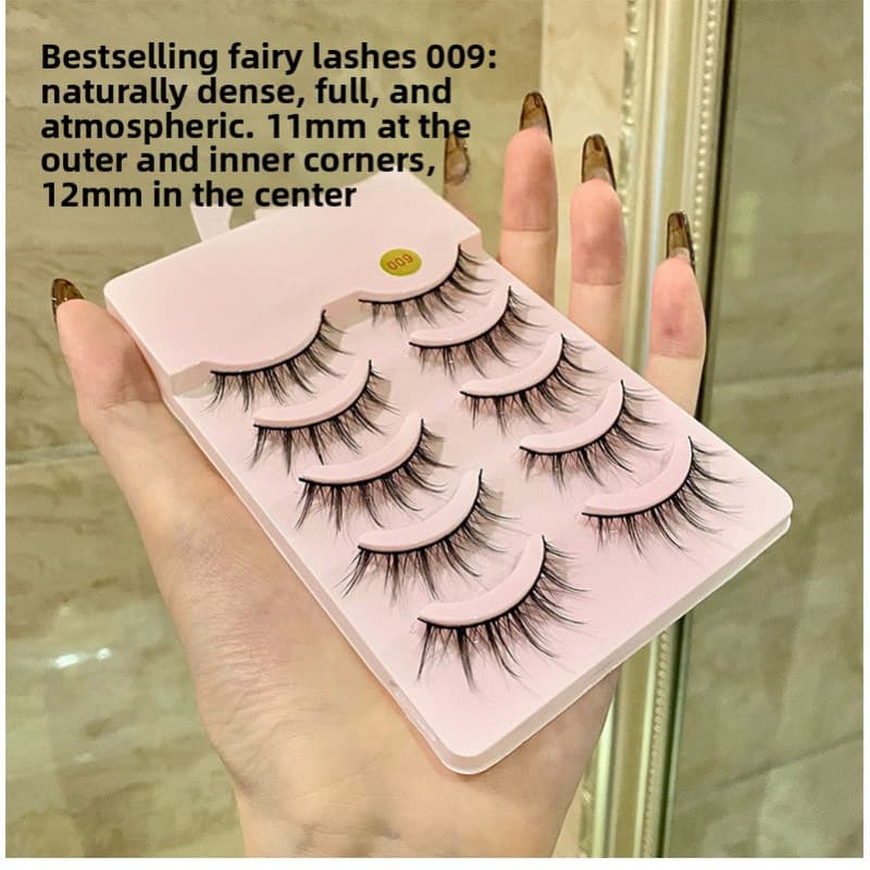 Cos pequeno diabo cílios postiços cabelo de fadas feminino simulação Natural enxertado Fishtail único segmentado superio