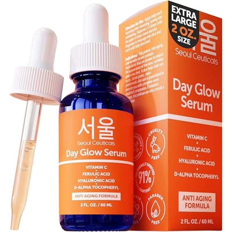 SeoulCeuticals Coreano Cuidados Com A Pele 20 % Vitamina C Soro De Ácido Hialurônico + Ferúlico CE-Potente Antienvelheci