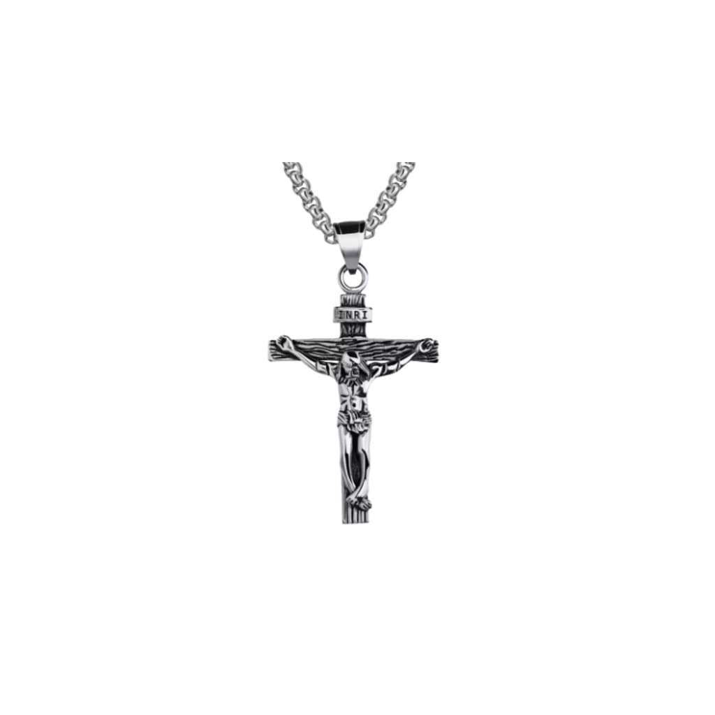 Colar Cruz Cristã Metal Presente Religioso Crucifixo Jesus