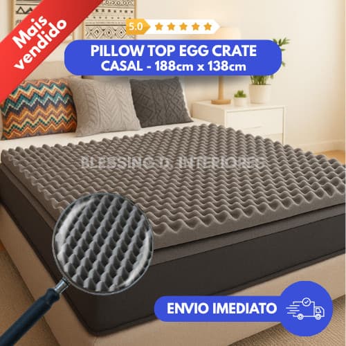Pillow Top Massageador Colchonete Caixa De Ovo Casca Anti-escaras Casal D23