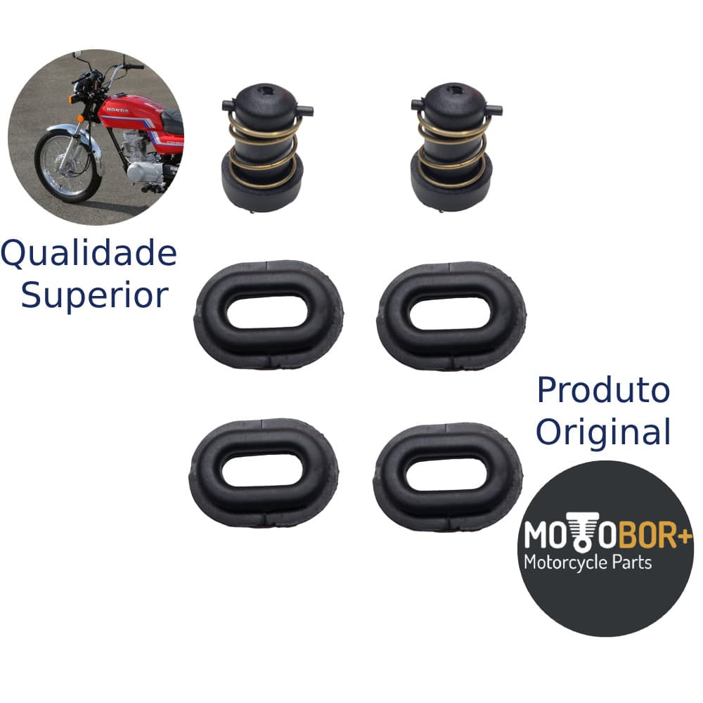 Kit De Fixação Da Tampa Lateral Cg 125 83/94 Pino Borracha