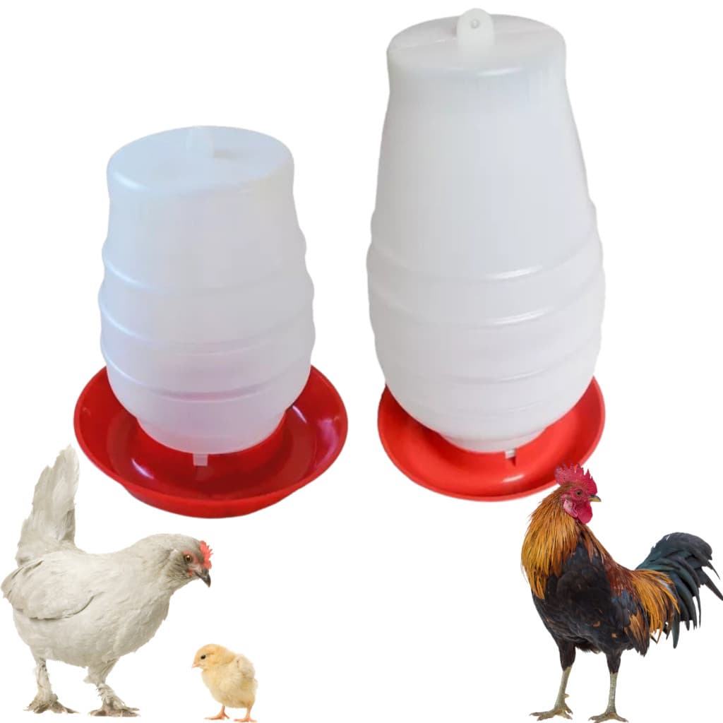KIT 2 BEBEDOURO DE FRANGO - 1 BEBEDOURO DE 2 LT + 1 BEBEDOURO DE 5 LT