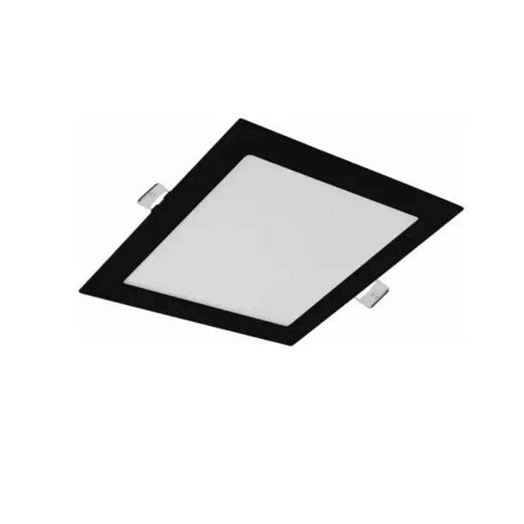 Painel Backlight Preto Quadrado Embutir 24w Glight