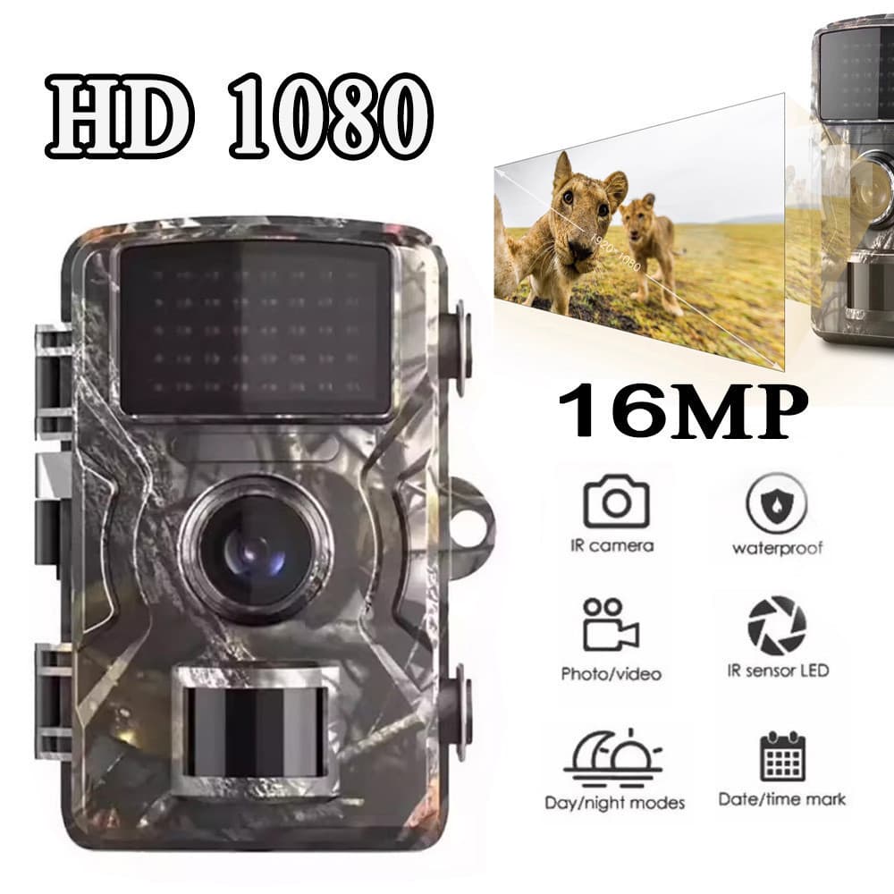 1080P Câmera De Trilha Com Visão Noturna Para Caça 16MP Pode Gravar Vídeos E Tirar Fotos