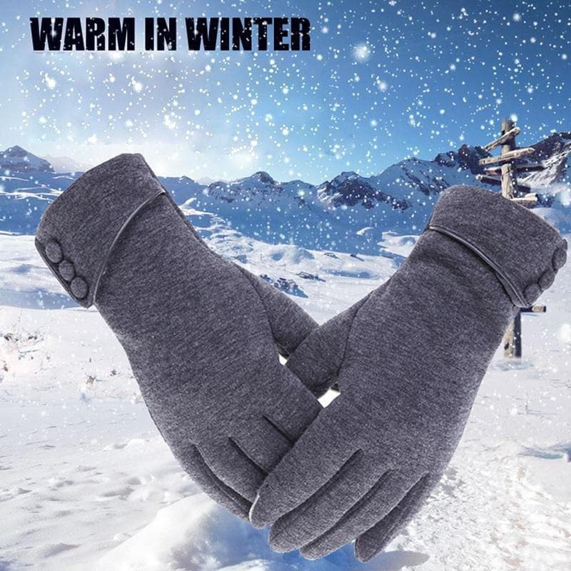 Inverno Térmico Velo Forrado Luvas Touchscreen Para Mulheres Ciclismo Condução Anti Frio À Prova De Vento Quentes Com Ap