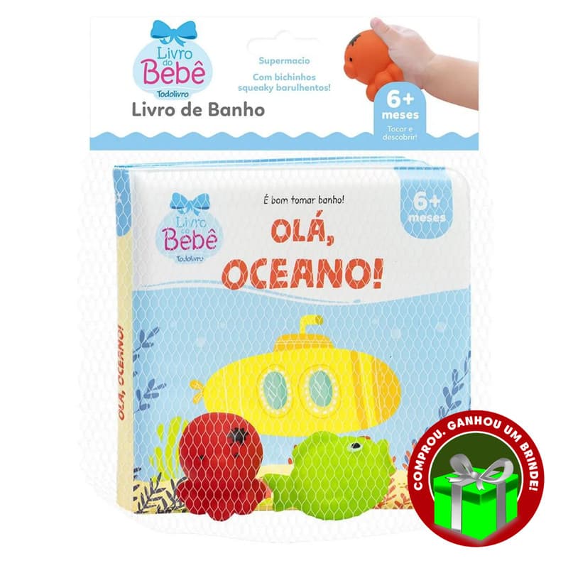Livro É bom tomar Banho II! Olá, Oceano! SBN Crianças Filhos Infantil Desenho História Brincar