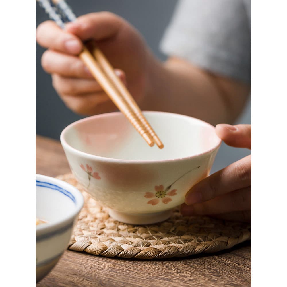 Japão japão importado cerâmica tigela de arroz casa Underglaze cor requintado pequena tigela comer talheres japoneses cr