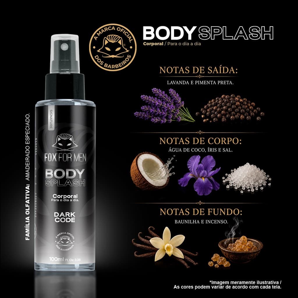 BODY SPLASH DARK CODE FOX FOR MEN 100ML
