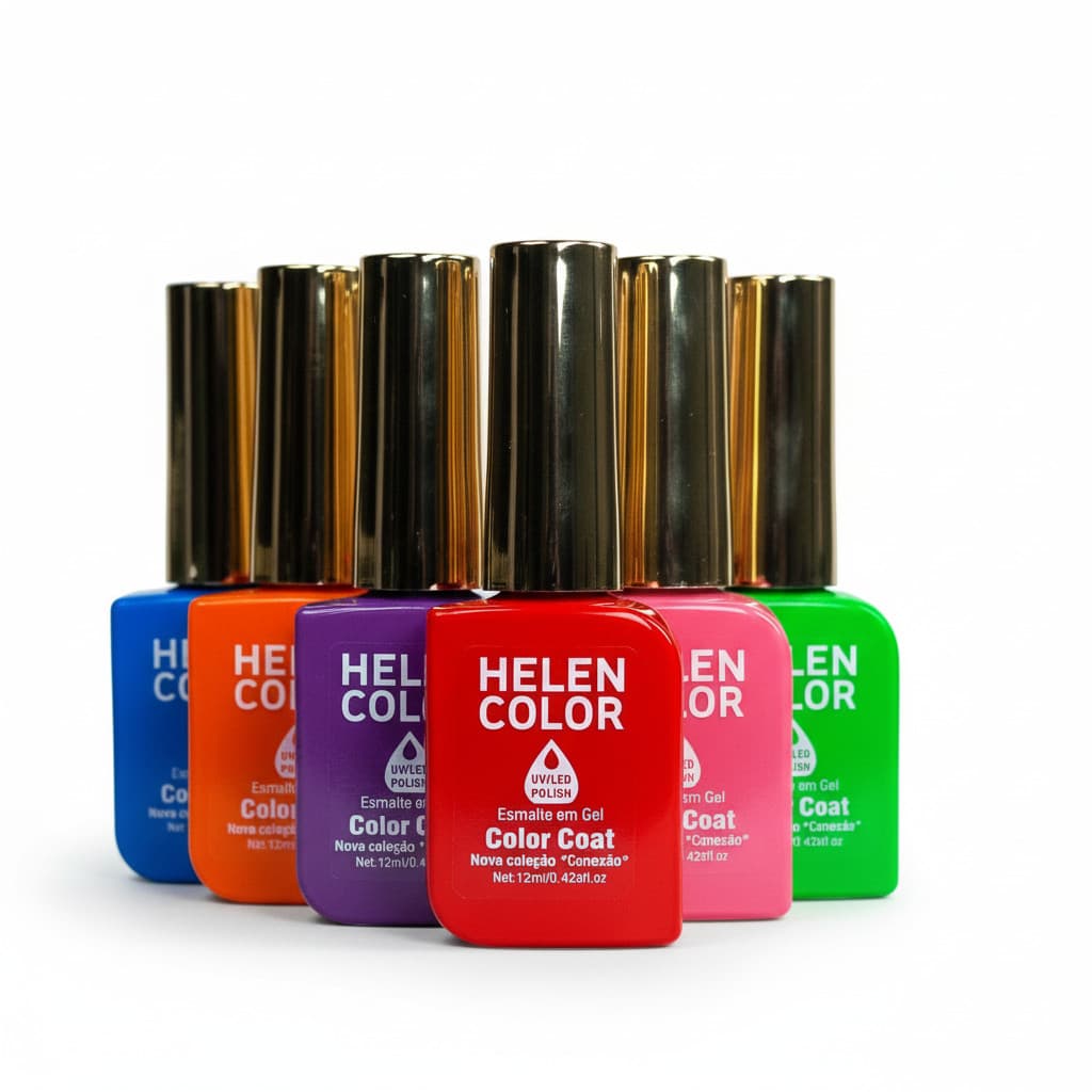 Esmalte em Gel Helen Color 12ml – Coleção Conexão • Alta Durabilidade • Brilho Intenso