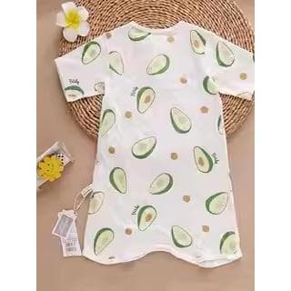 Verão bebê puro algodão de manga curta camisola bebê meia manga pijamas casa das crianças Robe Extra longo camisola Pa