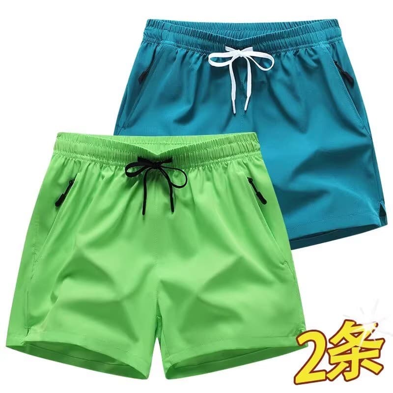 Comércio exterior corte etiqueta verão fino Shorts de seda gelo masculino solto Casual calças de três pontos Fitness sec